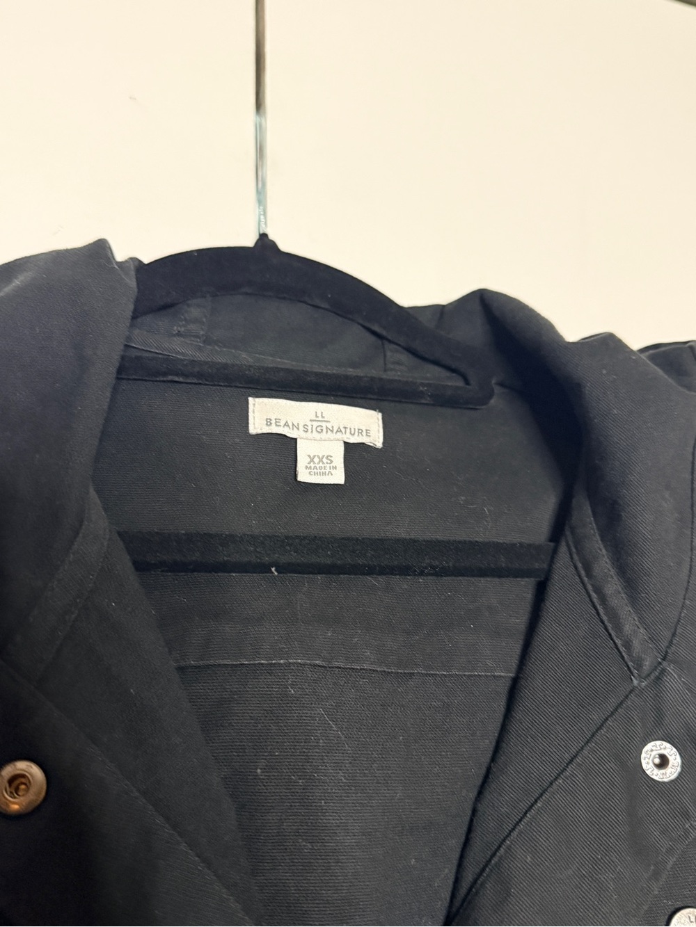 L.L.Bean Signature Black Denim Utility Jacket - Picture 2 of 8